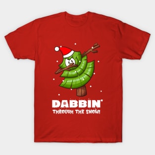 Dabbing Christmas Tree (on dark colors) T-Shirt